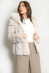 Faux Fur PU Hooded Jacket