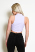 High Neck Ribbed Crop Top