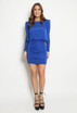 Long Sleeve Slinky Ruched Mini Dress