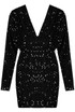Sequin V Neck Mini Dress
