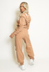 Fleece Ruched Sleeve Hoodie & Trouser Set