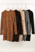 Velvet Sequin Long Sleeve Dress