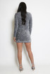 Velvet Sequin Long Sleeve Dress
