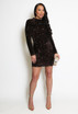 Velvet Sequin Long Sleeve Dress
