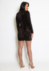 Velvet Sequin Long Sleeve Dress