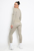 Long Sleeve Ribbed Unitard 