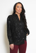 Long Sleeve Sequin Blouse