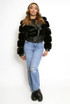 Faux Fur Biker Jacket