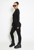 Low Back Long Sleeve Ribbed Unitard