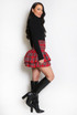 Elasticated Waist Tartan Ra Ra Skirt 