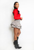 Elasticated Waist Tartan Ra Ra Skirt 