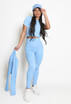 Ribbed Active Zip Up Three Piece Set