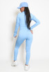 Ribbed Active Zip Up Three Piece Set