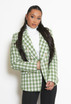 Metallic Check Double Breasted Blazer