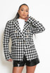 Metallic Check Double Breasted Blazer