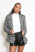 Metallic Check Double Breasted Blazer