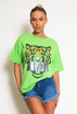 Glamour Tiger Print Round Neck T-Shirt