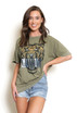 Glamour Tiger Print Round Neck T-Shirt