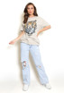 Glamour Tiger Print Round Neck T-Shirt