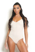 V Neck Ribbed Bodysuit With Buckle