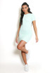 Round Neck Ribbed Active Mini Dress