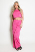 Wavy Plisse Sleeveless Top And Trouser Set