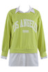 Light Weight Slogan Sweatshirts with Shirt Hem