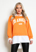 Light Weight Slogan Sweatshirts with Shirt Hem