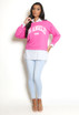 Light Weight Slogan Sweatshirts with Shirt Hem