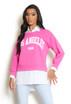 Light Weight Slogan Sweatshirts with Shirt Hem