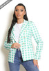 Grid Check Double Breasted Blazer