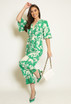 Printed Tie Front Wide Leg Jumpsuit