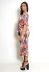 Printed Tie Front Wide Leg Jumpsuit