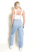 Denim Wide Leg Cargo Jeans