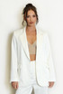 Luxe Satin Tailored One Button Blazer