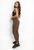 High Waist Ribbed Gym Leggings - PLUS SIZE