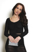 Mesh Ruched Long Sleeve Top