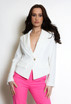 Tailored Cropped One Button Blazer