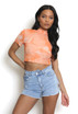 Marble Mesh Crop Top