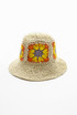 Daisy Crochet Look Bucket Hat