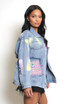 Graffiti Oversized Denim Jacket