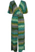 Belted Printed Wide Leg Jumpsuit