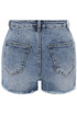 Embellished Heart Denim Shorts