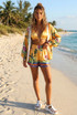 Tropical Print Three Piece Shorts Set