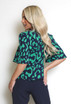 Green Animal Print Kimono Top