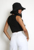 Round Neck Sleeveless Crop Tops