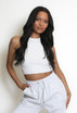 Round Neck Sleeveless Crop Tops