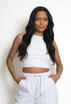 Round Neck Sleeveless Crop Tops