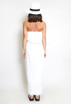 Cheesecloth Frilled Bandeau Maxi Dress