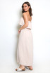 Cheesecloth Frilled Bandeau Maxi Dress